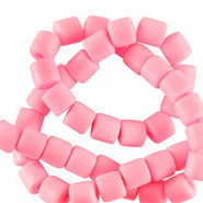 Polymeer tube kralen 6mm - Pink